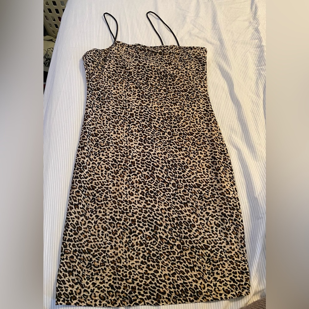SHEIN cheetah print bodycon dress